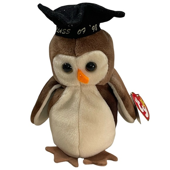 Ty Beanie Baby Original Wise 1997/98 Tag Errors Retired P.E. Pellets Rare Plush - Picture 2 of 6